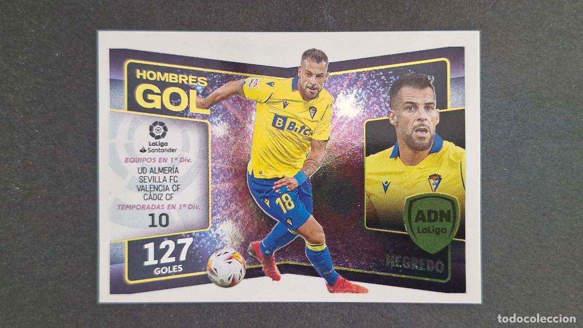 Cromos de f&uacute;tbol: L1 NEGREDO CADIZ C. F. ADN HOMBRES GOL LIGA ESTE 2022 2023 22 23 NUNCA PEGADO SIN PEGAR