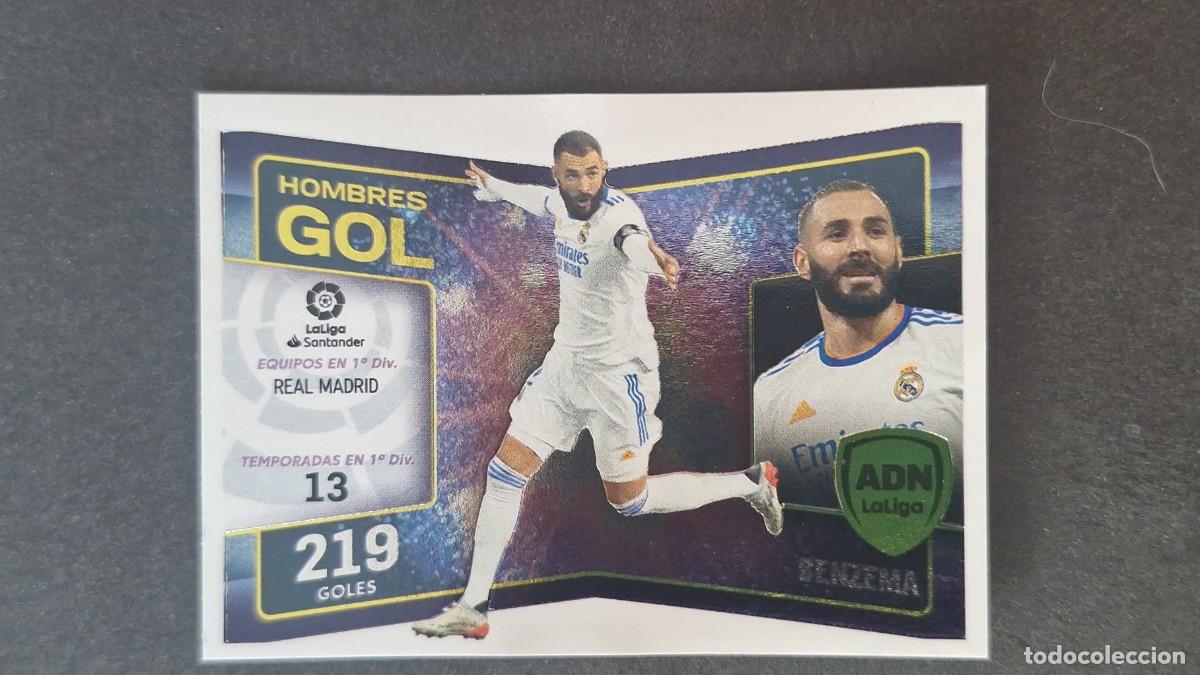 Cromos de f&uacute;tbol: L1 BENZEMA REAL MADRID ADN HOMBRES GOL LIGA ESTE 2022 2023 22 23 NUNCA PEGADO SIN PEGAR