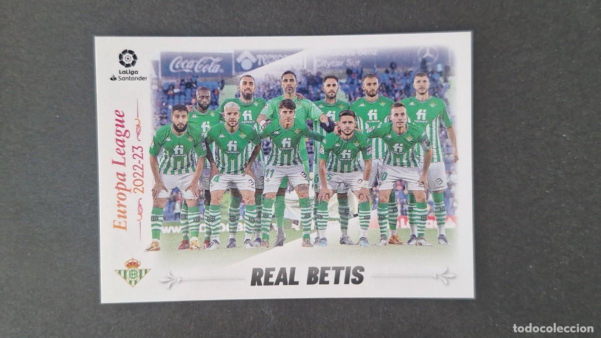 Cromos de f&uacute;tbol: L1 EQUIPO REAL BETIS CUADRO DE HONOR LIGA ESTE 2022 2023 22 23 NUNCA PEGADO SIN PEGAR