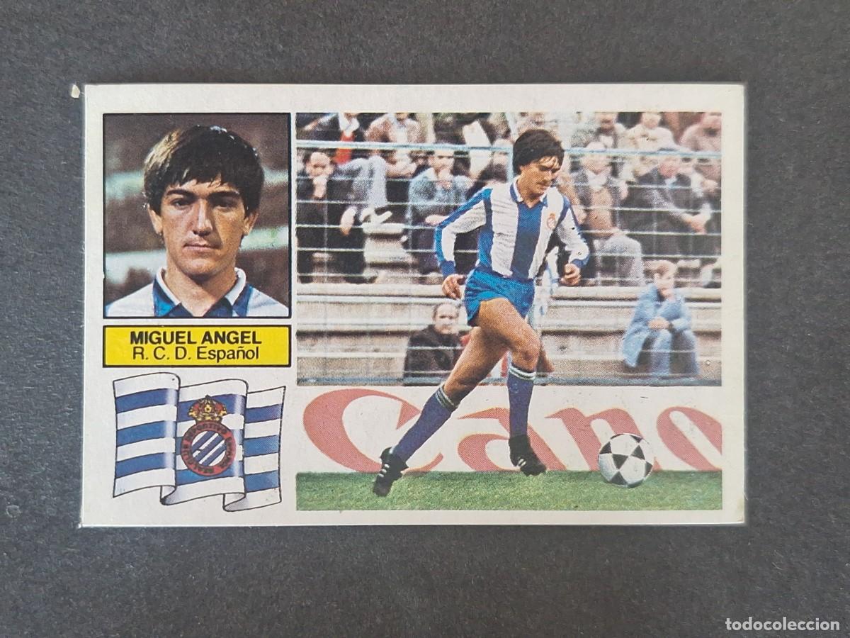 Figurine di Calcio: L6 MIGUEL ANGEL R. C. D. ESPA&Ntilde;OL LIGA ESTE 1982 1983 82 83 DESPEGADO RECUPERADO DEL ALBUM