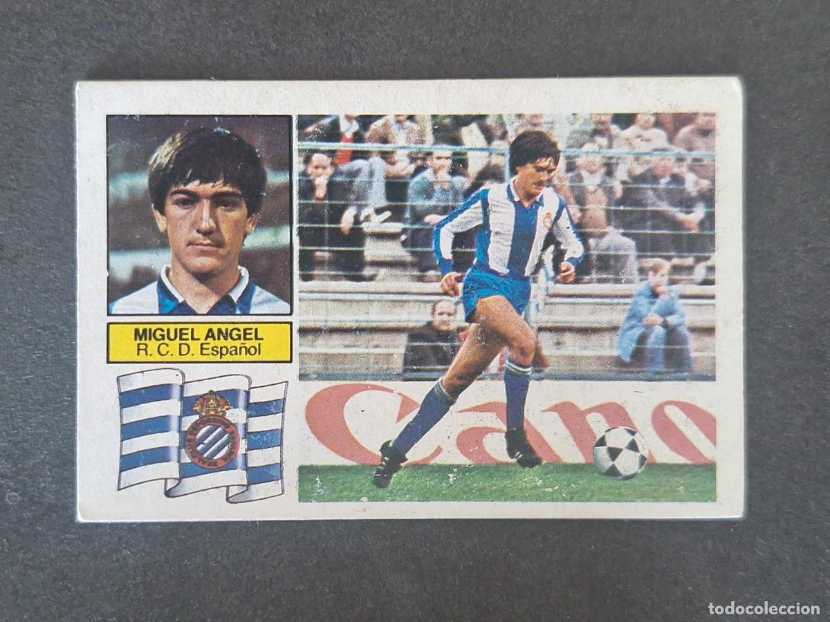 Figurine di Calcio: L6 MIGUEL ANGEL R. C. D. ESPA&Ntilde;OL LIGA ESTE 1982 1983 82 83 DESPEGADO RECUPERADO DEL ALBUM