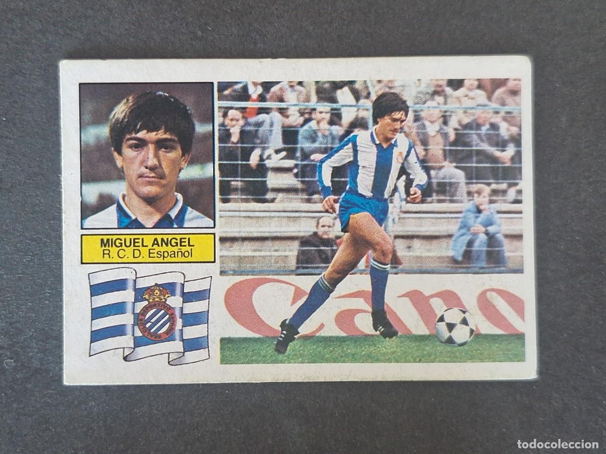 Figurine di Calcio: L6 MIGUEL ANGEL R. C. D. ESPA&Ntilde;OL LIGA ESTE 1982 1983 82 83 DESPEGADO RECUPERADO DEL ALBUM