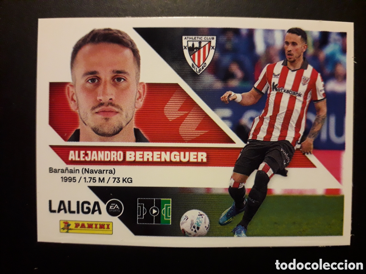 Fu&szlig;ball-Sticker: BERENGUER ATHLETIC DE BILBAO N&deg; 16 ED ESTE 2026 2027 26 27 SIN PEGAR PEDIDO M&Iacute;NIMO 3&euro;