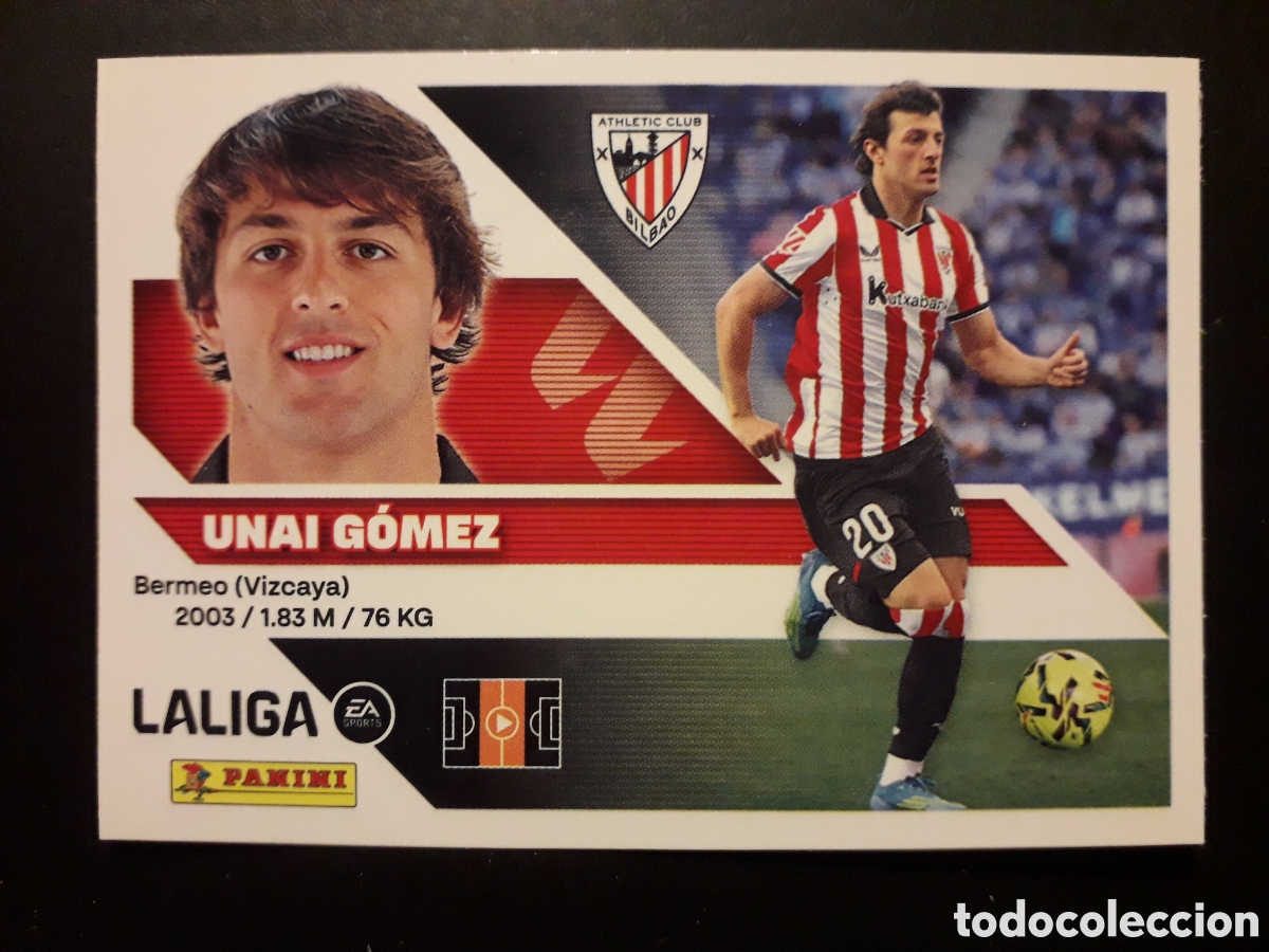Cromos de f&uacute;tbol: UNAI G&Oacute;MEZ ATHLETIC DE BILBAO N&deg; 13 ED ESTE 2026 2027 26 27 SIN PEGAR PEDIDO M&Iacute;NIMO 3&euro;