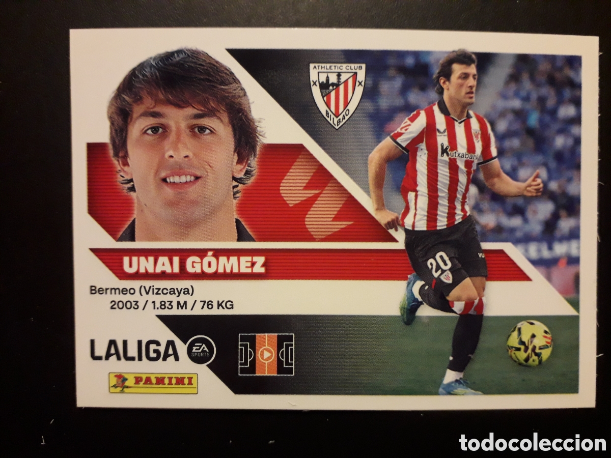 Cromos de f&uacute;tbol: UNAI G&Oacute;MEZ ATHLETIC DE BILBAO N&deg; 13 ED ESTE 2026 2027 26 27 SIN PEGAR PEDIDO M&Iacute;NIMO 3&euro;