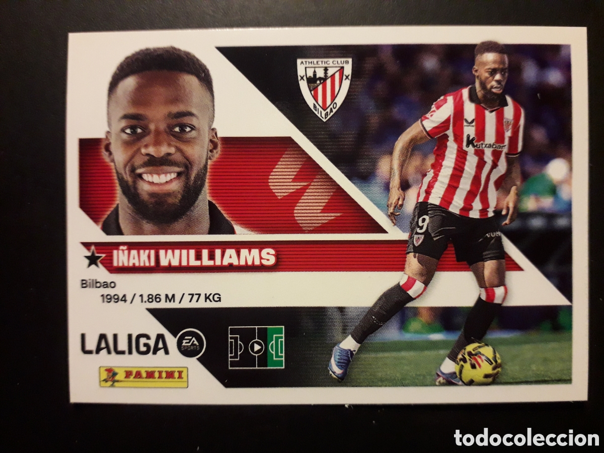 Cromos de f&uacute;tbol: I&Ntilde;AKI WILLIAMS ATHLETIC DE BILBAO N&deg; 19 ED ESTE 2026 2027 26 27 SIN PEGAR PEDIDO M&Iacute;NIMO 3&euro;