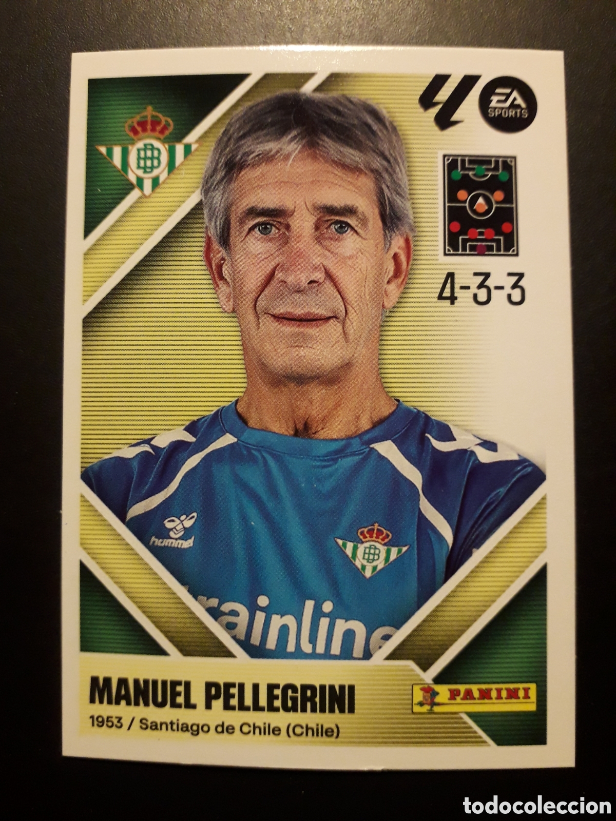 Cromos de f&uacute;tbol: MANUEL PELLEGRINI, BETIS N&deg; 2 ED ESTE 2026 2027 26 27 SIN PEGAR PEDIDO M&Iacute;NIMO 3&euro;