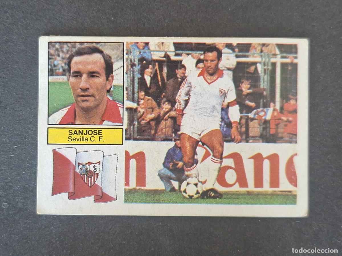 Cromos de f&uacute;tbol: L6 SANJOSE SEVILLA C. F. LIGA ESTE 1982 1983 82 83 DESPEGADO RECUPERADO DEL ALBUM