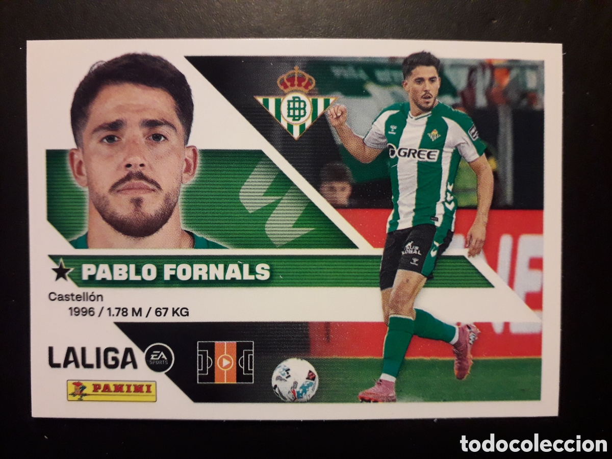 Cromos de f&uacute;tbol: PABLO FORNALS, BETIS N&deg; 15 ED ESTE 2026 2027 26 27 SIN PEGAR PEDIDO M&Iacute;NIMO 3&euro;