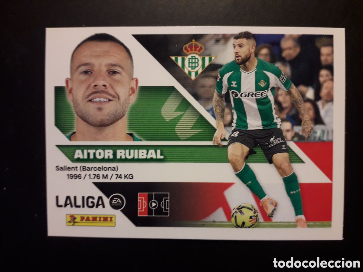Cromos de f&uacute;tbol: AITOR RUIBAL, BETIS N&deg; 5A ED ESTE 2026 2027 26 27 SIN PEGAR PEDIDO M&Iacute;NIMO 3&euro;