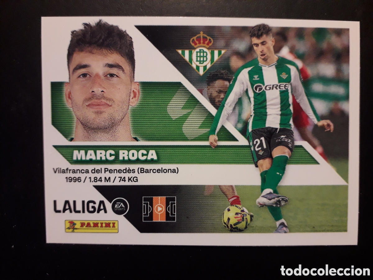 Cromos de f&uacute;tbol: MARC ROCA, BETIS N&deg; 10 ED ESTE 2026 2027 26 27 SIN PEGAR PEDIDO M&Iacute;NIMO 3&euro;