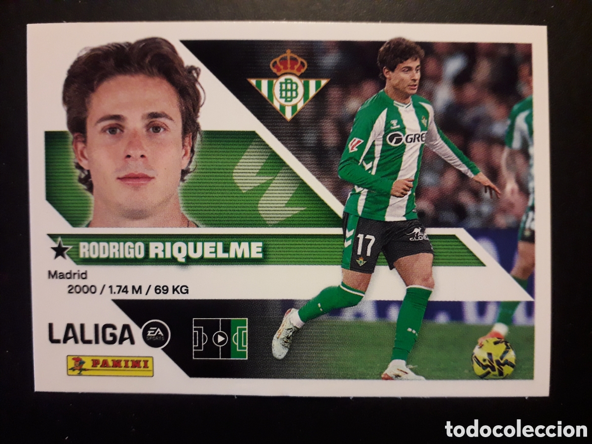 Cromos de f&uacute;tbol: RIQUELME, BETIS N&deg; 17 ED ESTE 2026 2027 26 27 SIN PEGAR PEDIDO M&Iacute;NIMO 3&euro;.