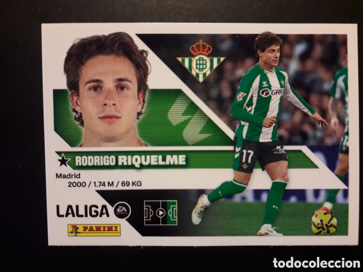 Cromos de f&uacute;tbol: RIQUELME, BETIS N&deg; 17 ED ESTE 2026 2027 26 27 SIN PEGAR PEDIDO M&Iacute;NIMO 3&euro;