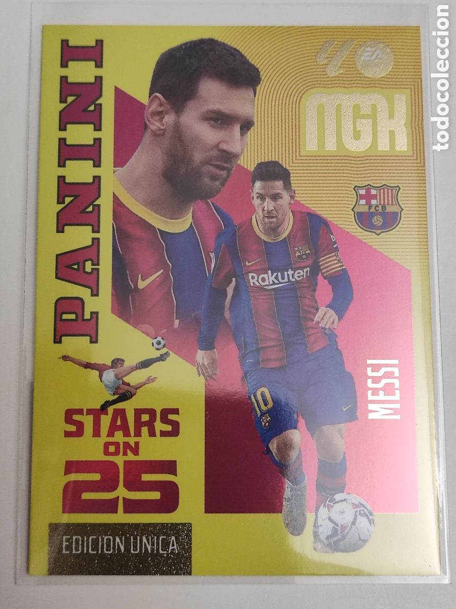 Cromos de f&uacute;tbol: Lionel Messi Stars on 25 Mgk 26 27