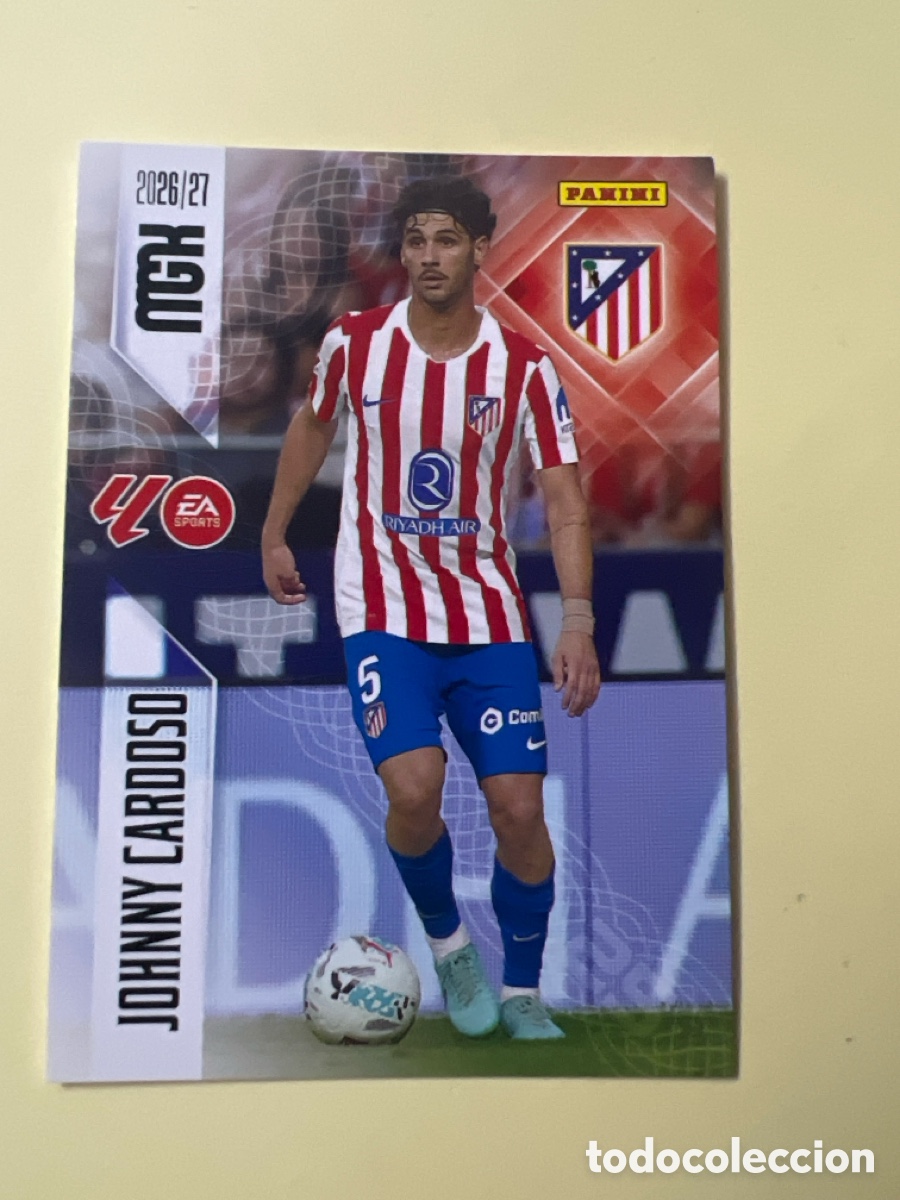 Cromos de f&uacute;tbol: C4599. 66 JOHNNY CARDOSO ATLETICO DE MADRID FICHAS ALBUM MEGACRACKS 2026 2027 MGK 26 27