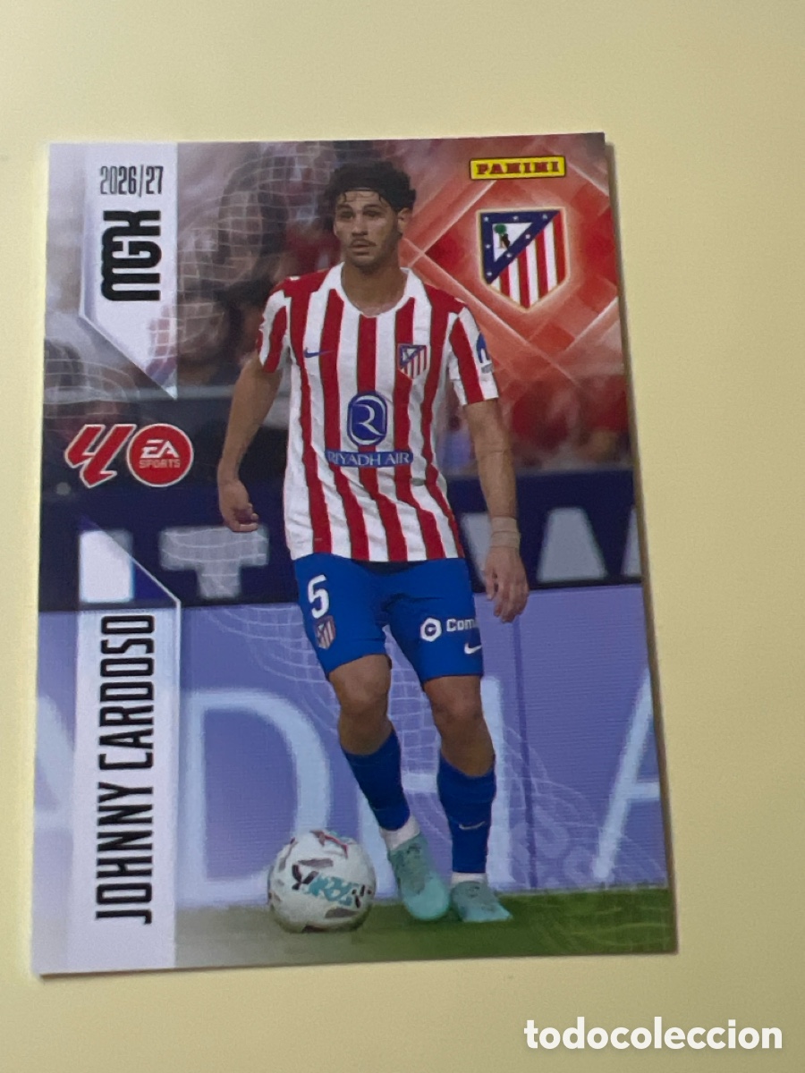 Cromos de f&uacute;tbol: C4607. 66 JOHNNY CARDOSO ATLETICO DE MADRID FICHAS ALBUM MEGACRACKS 2026 2027 MGK 26 27