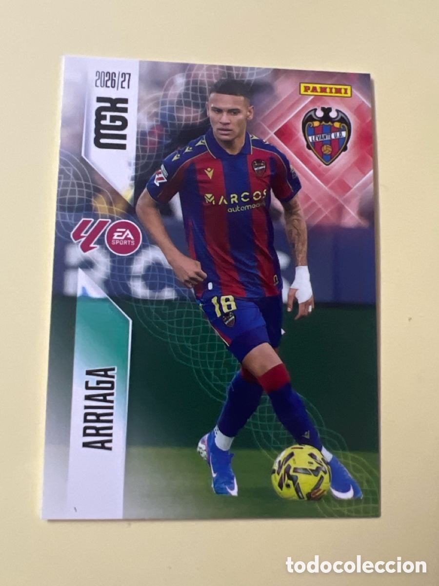 Cromos de f&uacute;tbol: E1210. 208 ARRIAGA LEVANTE UD FICHAS ALBUM MEGACRACKS 2026 2027 MGK 26 27