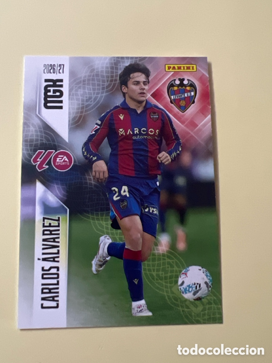 Cromos de f&uacute;tbol: E1245. 211 CARLOS ALVAREZ LEVANTE UD FICHAS ALBUM MEGACRACKS 2026 2027 MGK 26 27