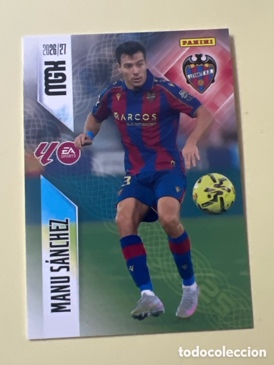 Cromos de f&uacute;tbol: E1251. 206 MANU S&Aacute;NCHEZ LEVANTE UD FICHAS ALBUM MEGACRACKS 2026 2027 MGK 26 27