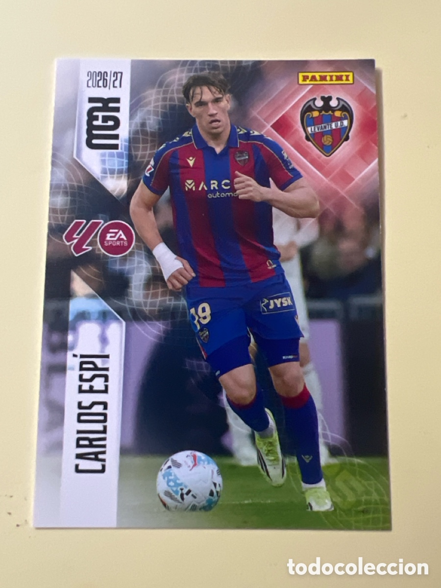 Cromos de f&uacute;tbol: E1281. 215 CARLOS ESP&Iacute; - LEVANTE UD FICHAS ALBUM MEGACRACKS 2026 2027 MGK 26 27
