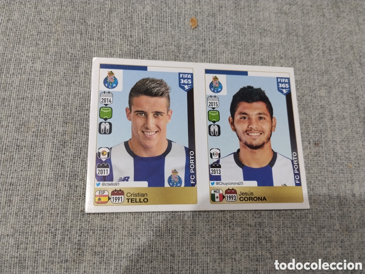 Cromos de f&uacute;tbol: FIFA 365 2015 ( 727-728) TELLO- CORONA ( FC PORTO )
