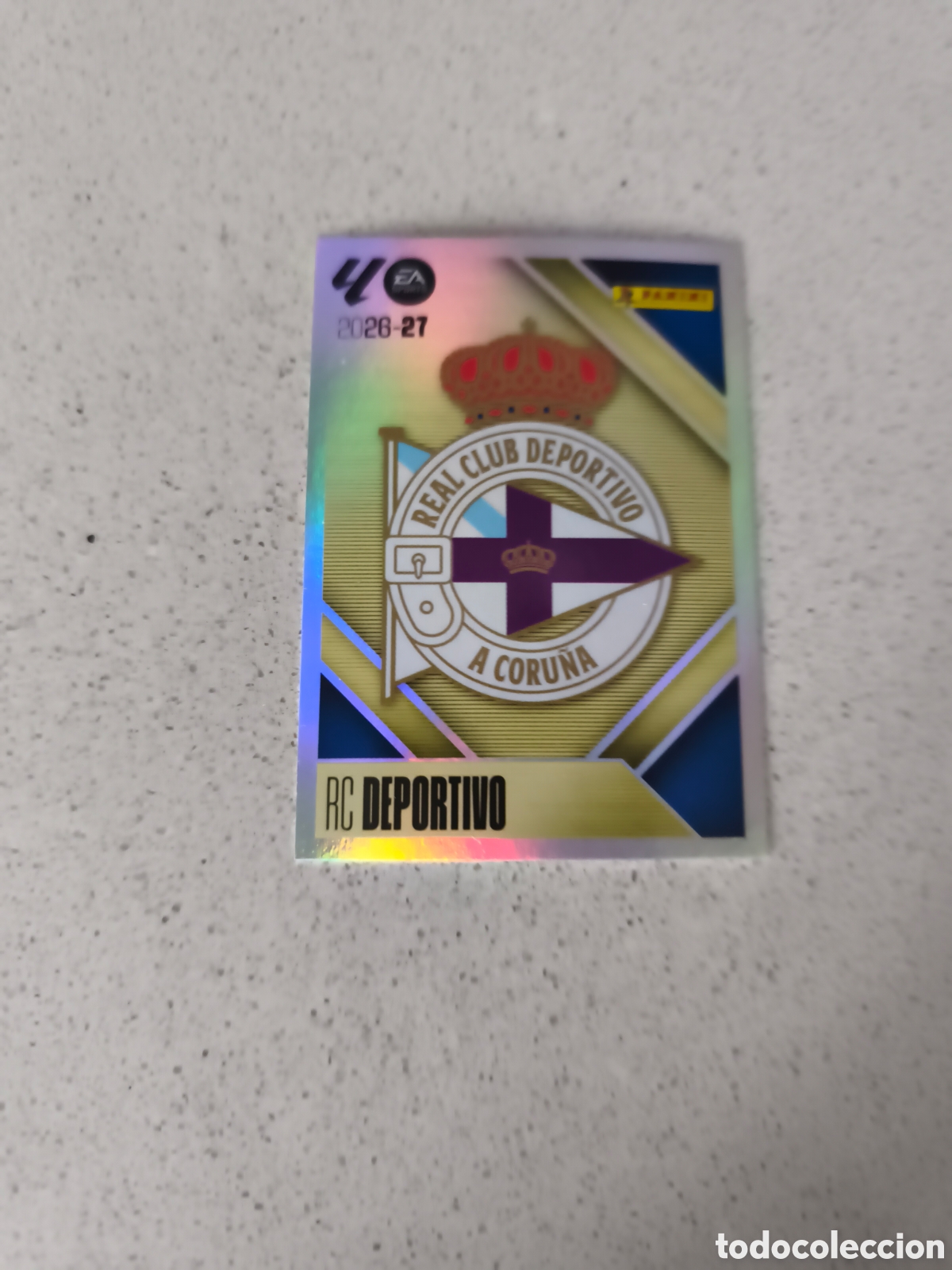 Cromos de f&uacute;tbol: CROMO NUMERO 1 ESCUDO DEPORTIVO DE LA CORU&Ntilde;A. LIGA ESTE 26/27. PANINI.