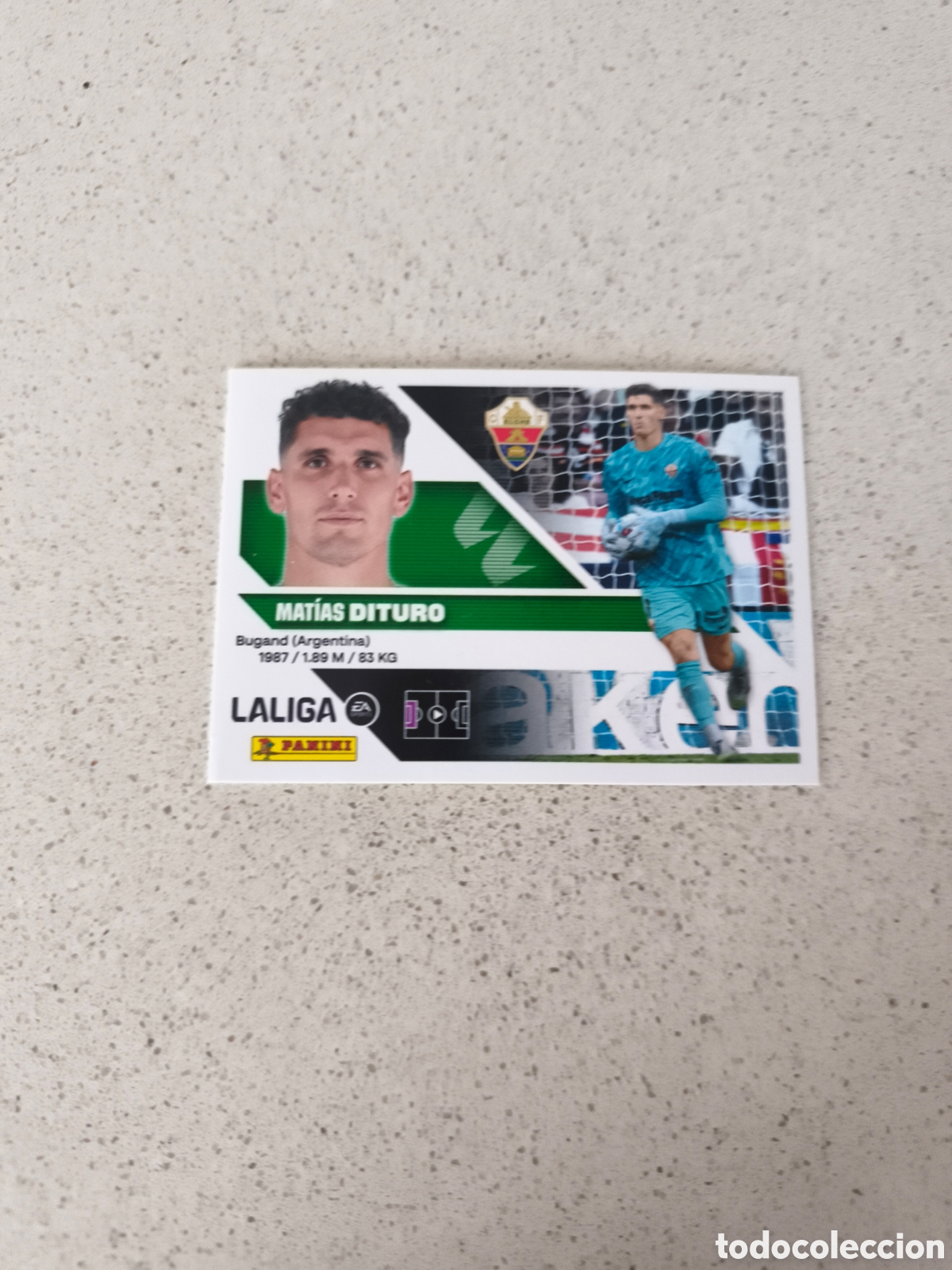 Cromos de f&uacute;tbol: CROMO NUMERO 3 DITURO ELCHE. LIGA ESTE 26/27. PANINI.
