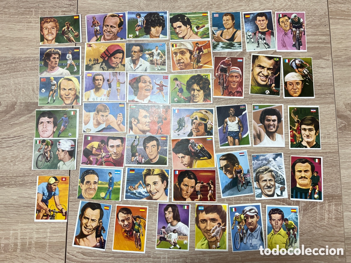 Cromos de f&uacute;tbol: 1979 QUELCOM 42 CROMOS DESPEGADOS ASES MUNDIALES DEPORTE