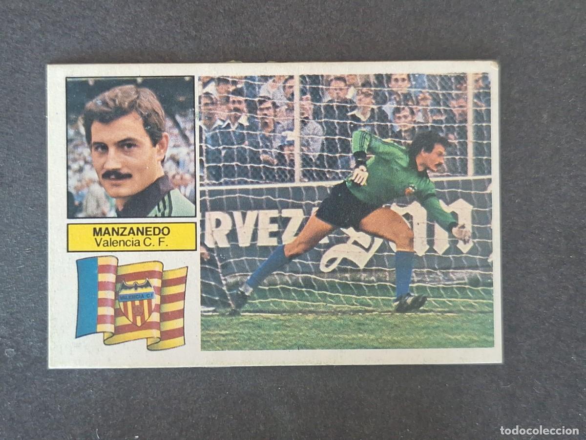 Cartes &agrave; collectionner de Football: L6 MANZANEDO VALENCIA C. F. LIGA ESTE 1982 1983 82 83 DESPEGADO RECUPERADO DEL ALBUM