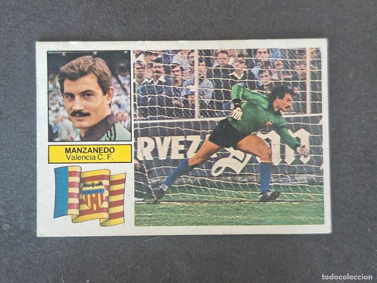 Cartes &agrave; collectionner de Football: L6 MANZANEDO VALENCIA C. F. LIGA ESTE 1982 1983 82 83 DESPEGADO RECUPERADO DEL ALBUM