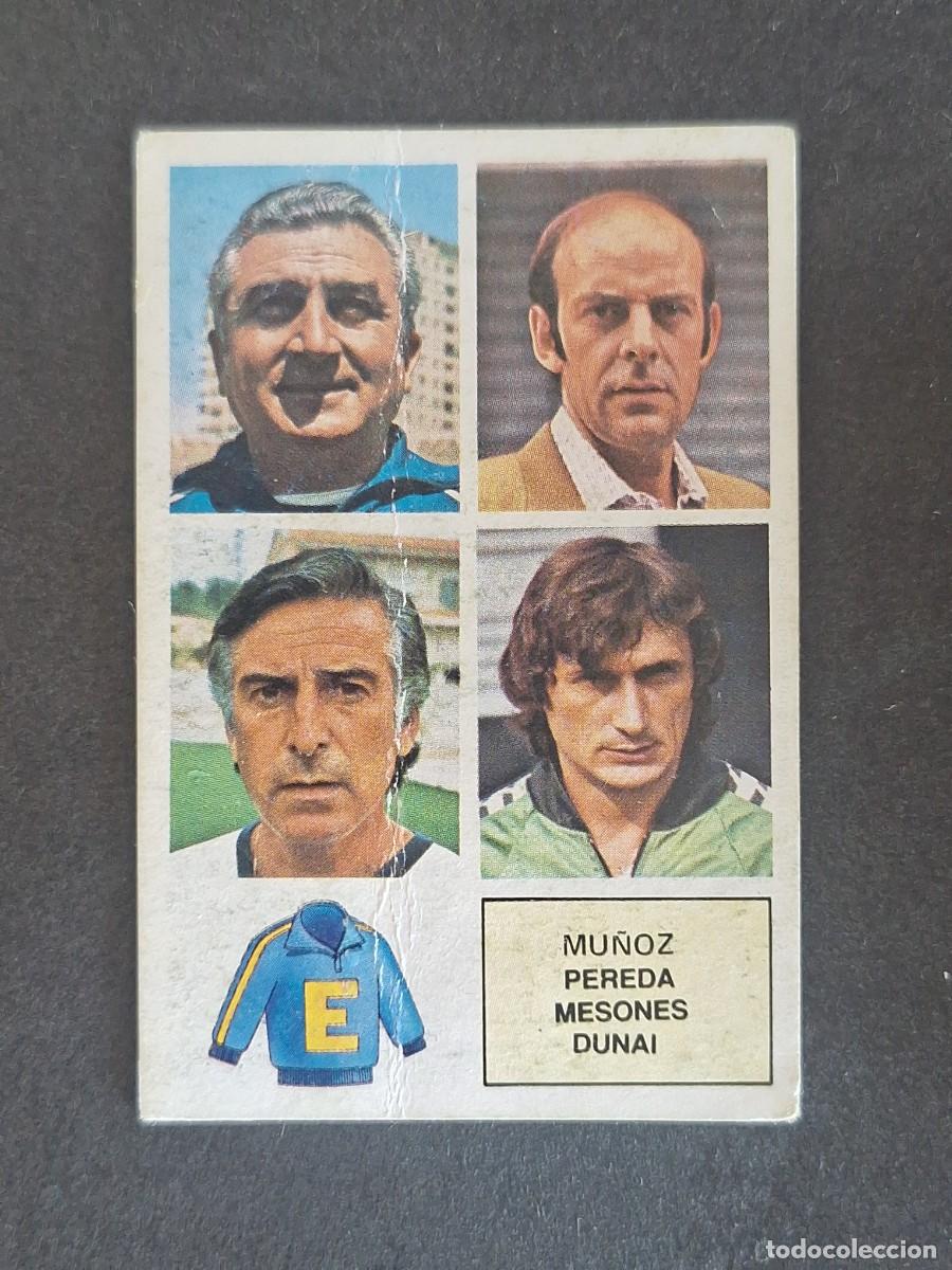 Cartes &agrave; collectionner de Football: L6 MU&Ntilde;OZ - PEREDA - MESONES -DUNAI LIGA ESTE 1982 1983 82 83 DESPEGADO RECUPERADO DEL ALBUM