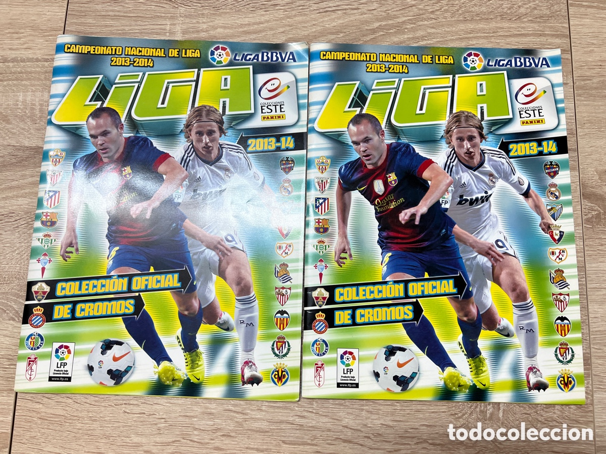Cromos de f&uacute;tbol: 2013-14 LOTE DOS ALBUM PLANCHA EDICIONES ESTE UNO CONTIENE CROMOS SIN PEGAR
