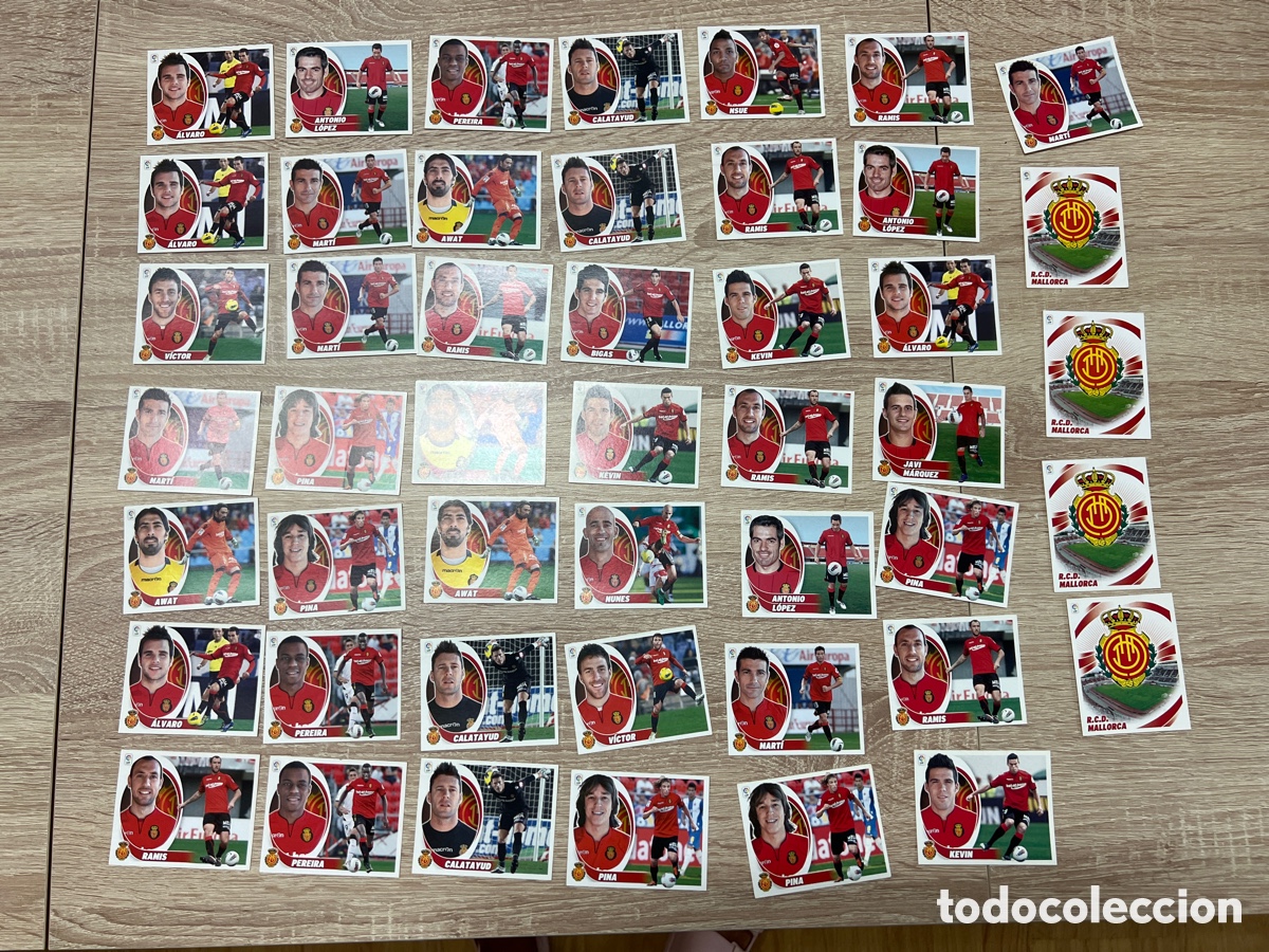 Cromos de f&uacute;tbol: 2012-13 RCD MALLORCA LOTE DE 39 CROMOS SIN PEGAR EDICIONES ESTE