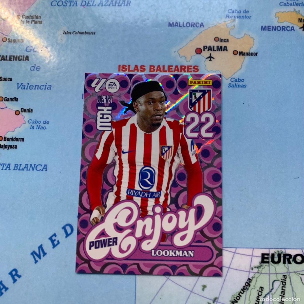 Fu&szlig;ball-Sticker: Lookman serie enjoy power n&uacute;mero P385 del Atl&eacute;tico de Madrid megacracks 26-27 2026-2027