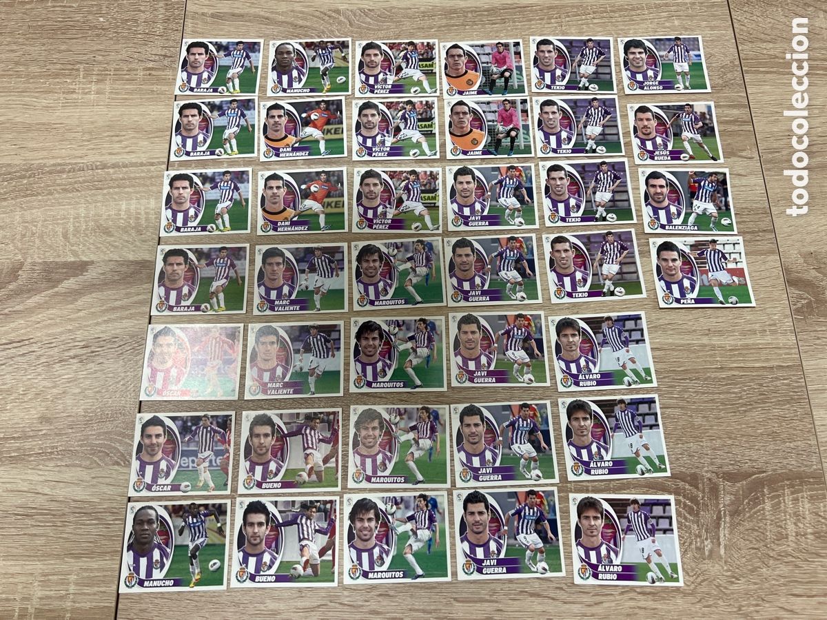 Cromos de f&uacute;tbol: 2012-13 VALLADOLID LOTE DE 39 CROMOS SIN PEGAR EDICIONES ESTE