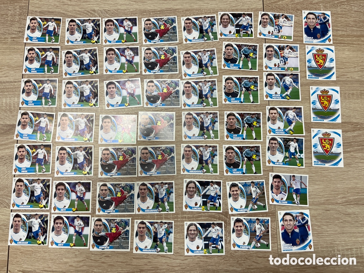 Cromos de f&uacute;tbol: 2012-13 REAL ZARAGOZA LOTE DE 39 CROMOS SIN PEGAR EDICIONES ESTE