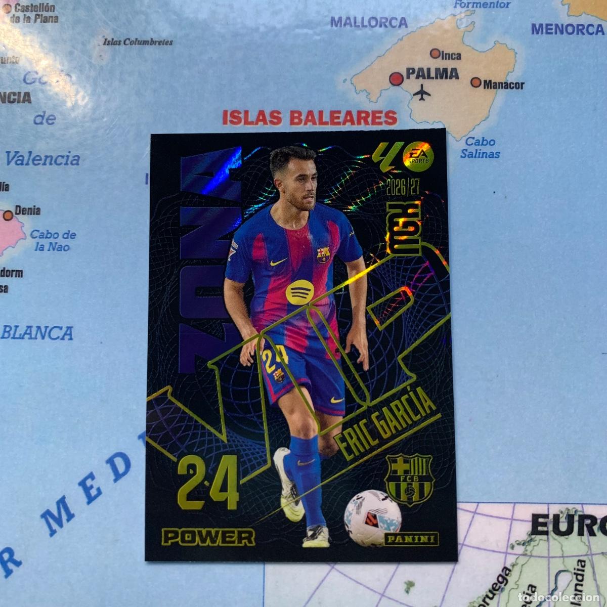 Football Stickers: Eric Garcia serie vip power n&uacute;mero P393 del Barcelona megacracks 26-27 2026-2027