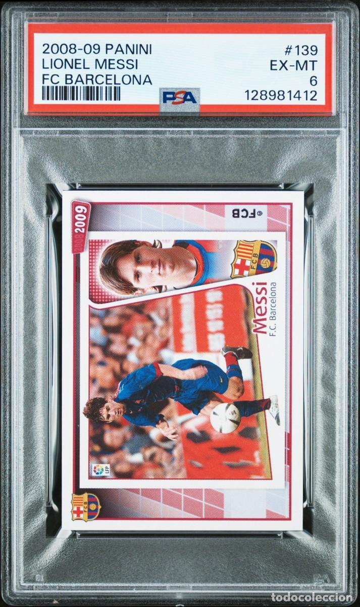 Cartes &agrave; collectionner de Football: Messi #139 FC Barcelona Panini 2008 09 PSA 6