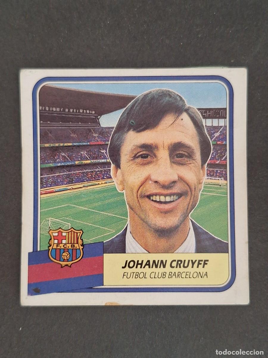 Cromos de f&uacute;tbol: L3 JOHANN CRUYFF ENTRENADOR F. C. BARCELONA LIGA ESTE 1989 1990 89 90 DESPEGADO RECUPERADO