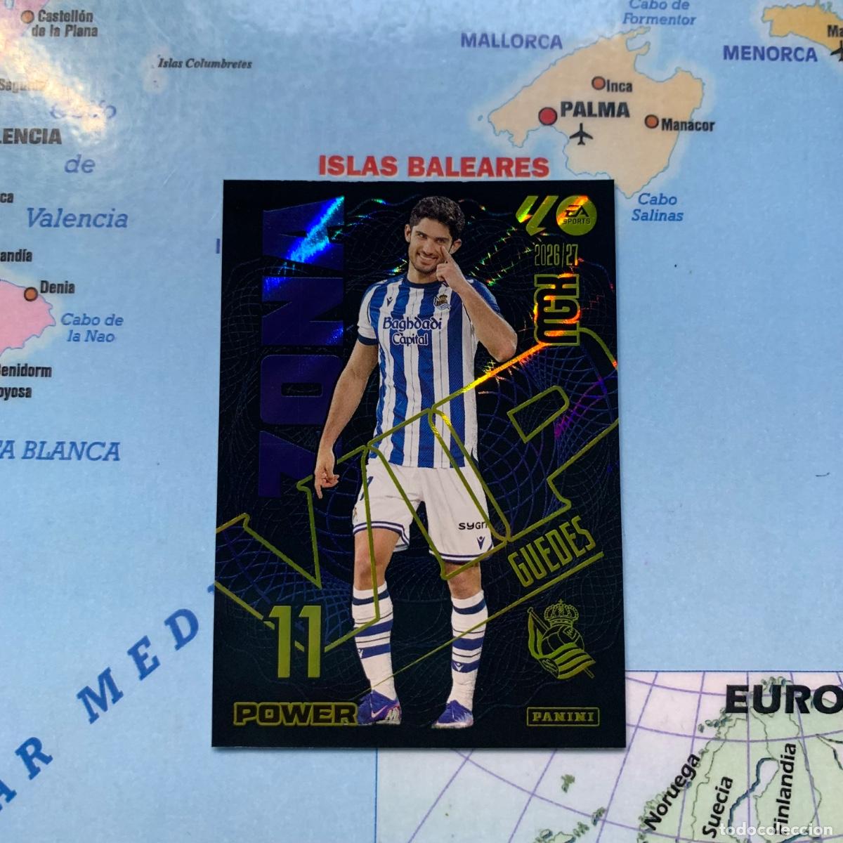 Cartes &agrave; collectionner de Football: Guedes serie vip power n&uacute;mero P395 de la Real Sociedad megacracks 26-27 2026-2027