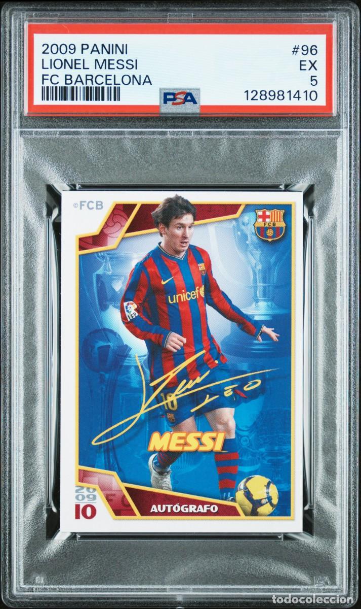 Cartes &agrave; collectionner de Football: Messi #96 FC Barcelona Autografo Panini 2009 10 PSA 5