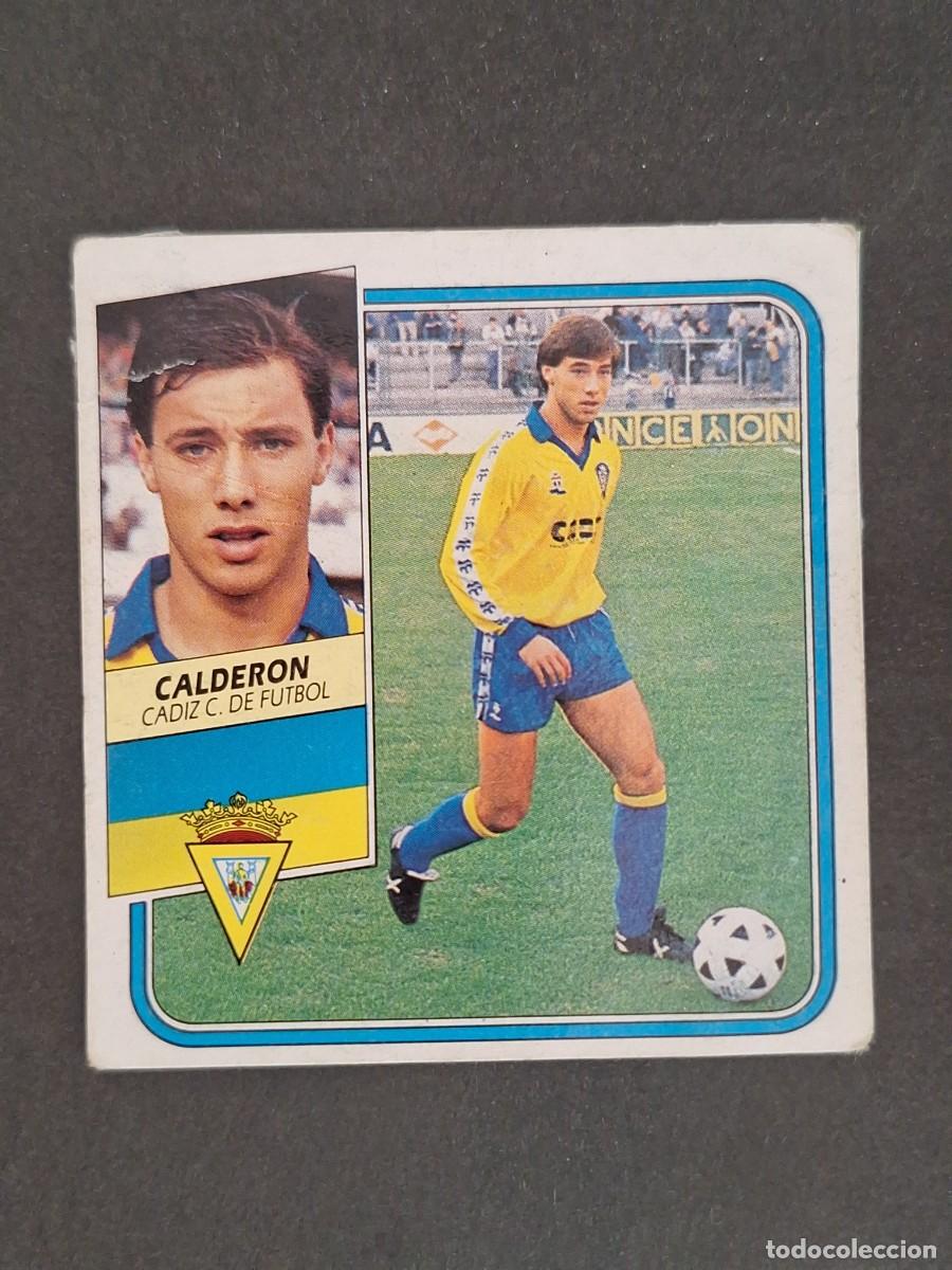 Cartes &agrave; collectionner de Football: L3 CALDERON CADIZ C. F. LIGA ESTE 1989 1990 89 90 DESPEGADO RECUPERADO