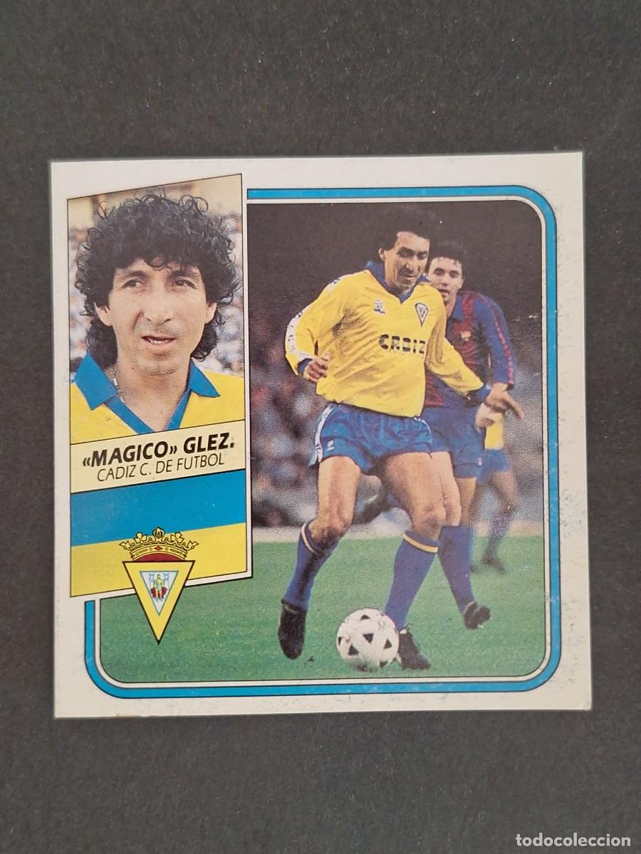 Cartes &agrave; collectionner de Football: L3 MAGICO GONZALEZ CADIZ C. F. LIGA ESTE 1989 1990 89 90 DESPEGADO RECUPERADO
