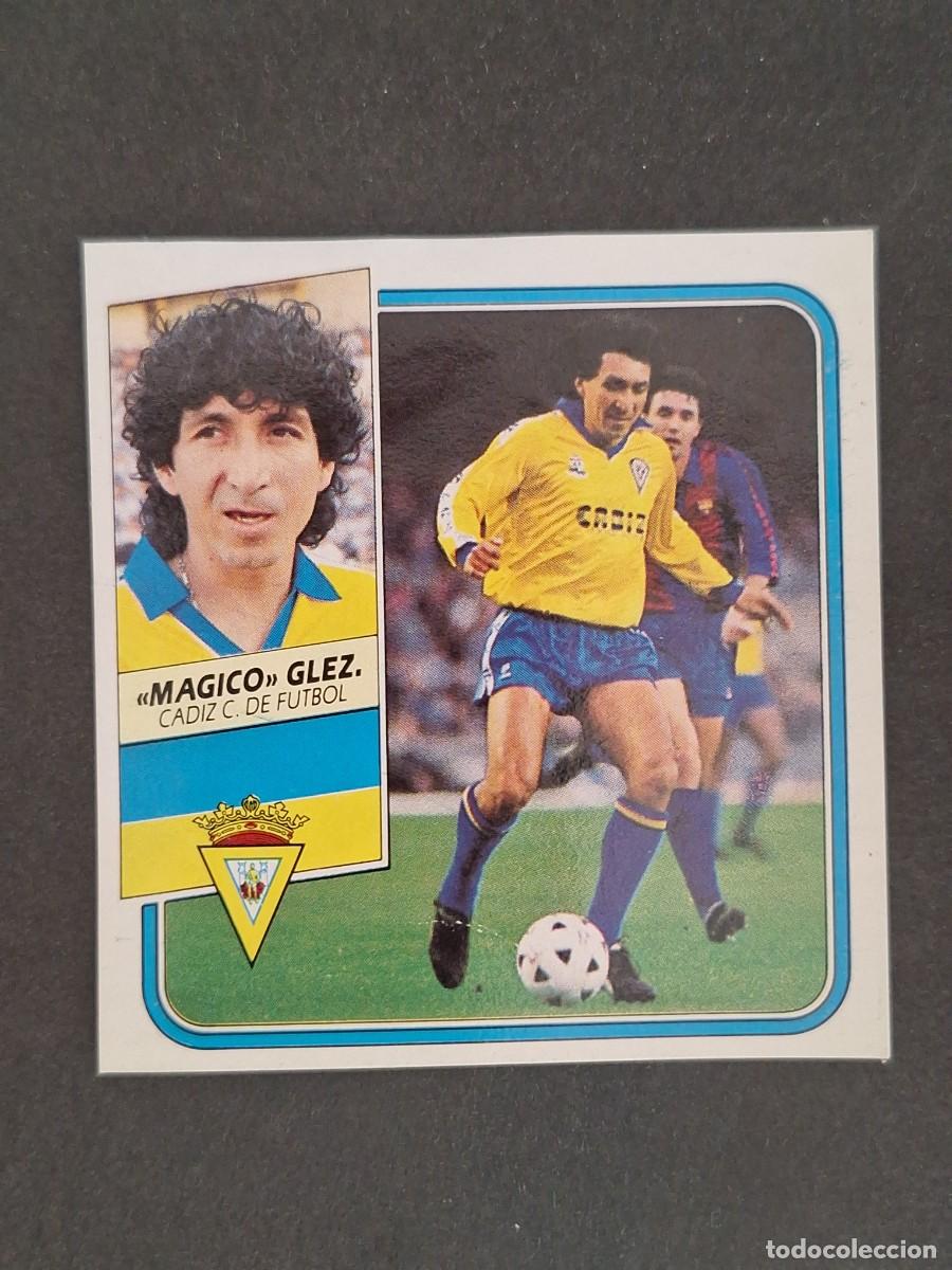 Cartes &agrave; collectionner de Football: L3 MAGICO GONZALEZ CADIZ C. F. LIGA ESTE 1989 1990 89 90 DESPEGADO RECUPERADO