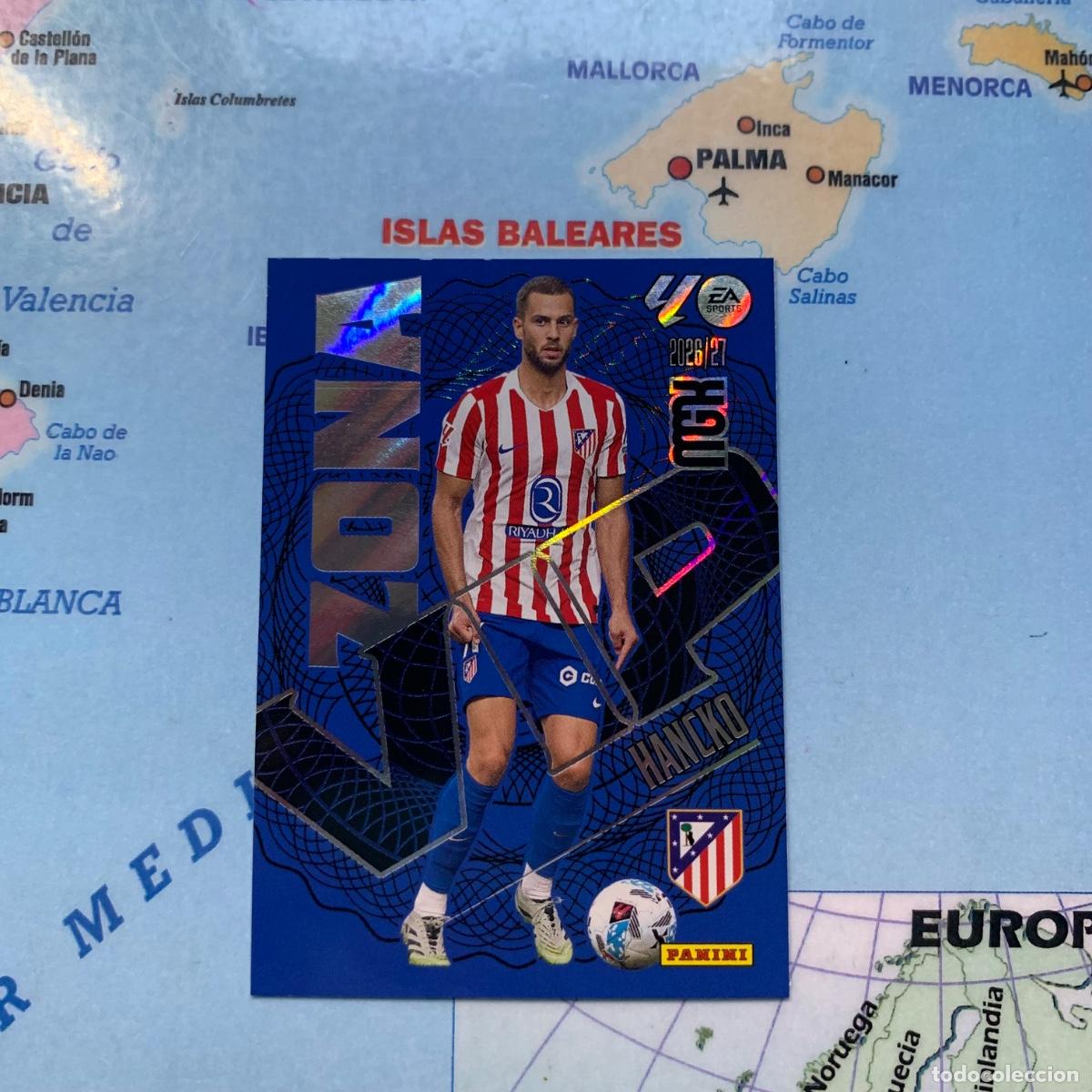 Cartes &agrave; collectionner de Football: Hancko serie vip n&uacute;mero 397 Del Atl&eacute;tico de Madrid megacracks 26-27 2026-2027