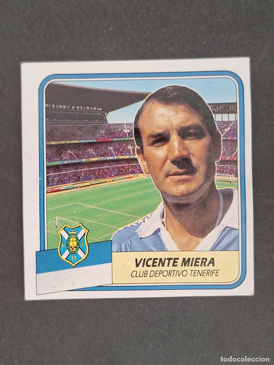 Cromos de Futebol: L3 VICENTE MIERA ENTRENADOR C. D. TENERIFE LIGA ESTE 1989 1990 89 90 DESPEGADO RECUPERADO