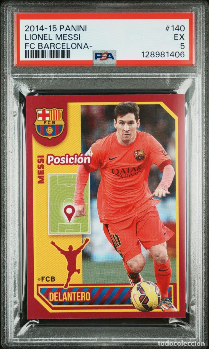 Fu&szlig;ball-Sticker: Messi #140 FC Barcelona Panini 2014 15 PSA 5