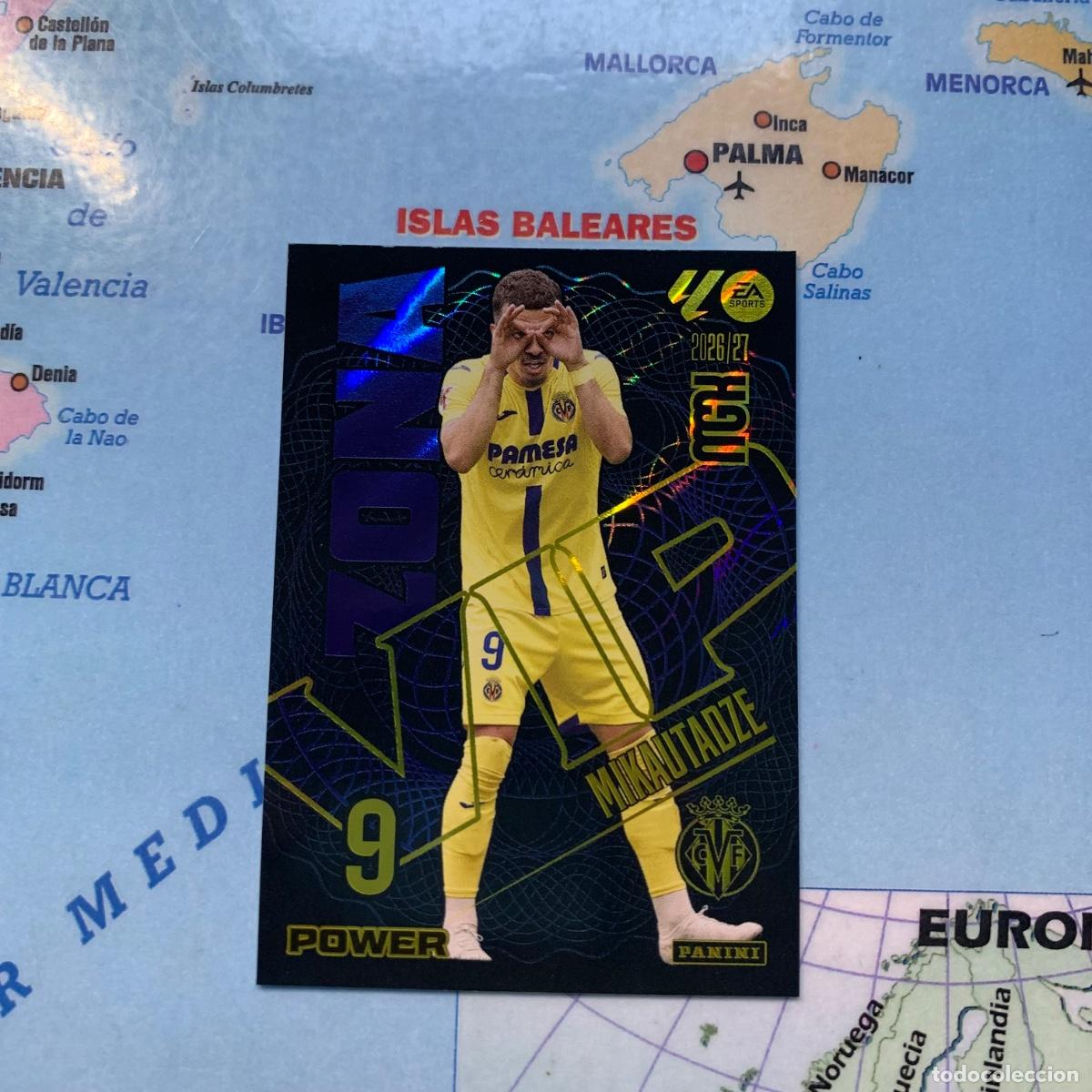 Cromos de f&uacute;tbol: Mikautadze serie vip power n&uacute;mero P402 Del Villarreal megacracks 26-27 2026-2027