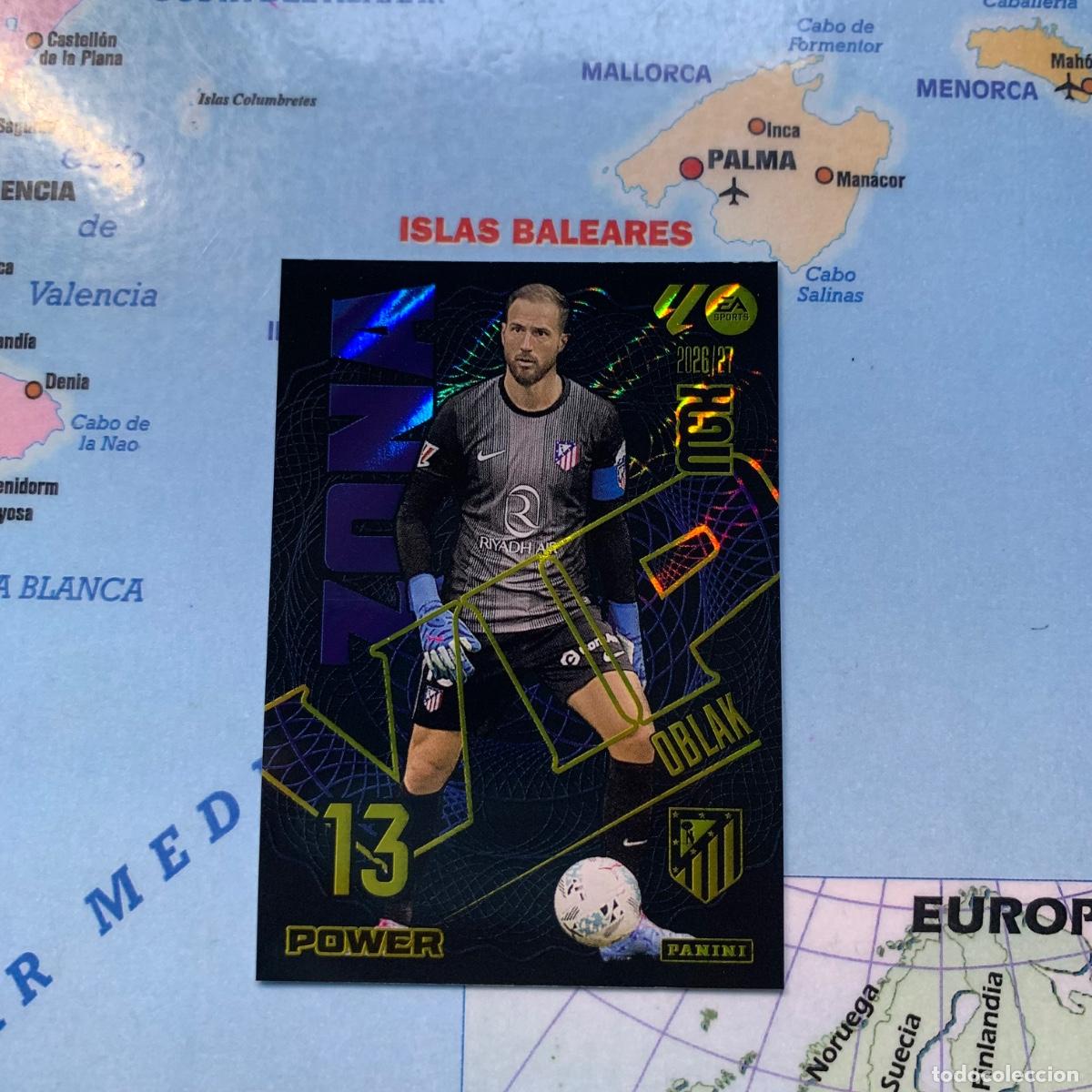 Cromos de f&uacute;tbol: Oblak serie vip power n&uacute;mero P404 Del Atl&eacute;tico de Madrid megacracks 26-27 2026-2027