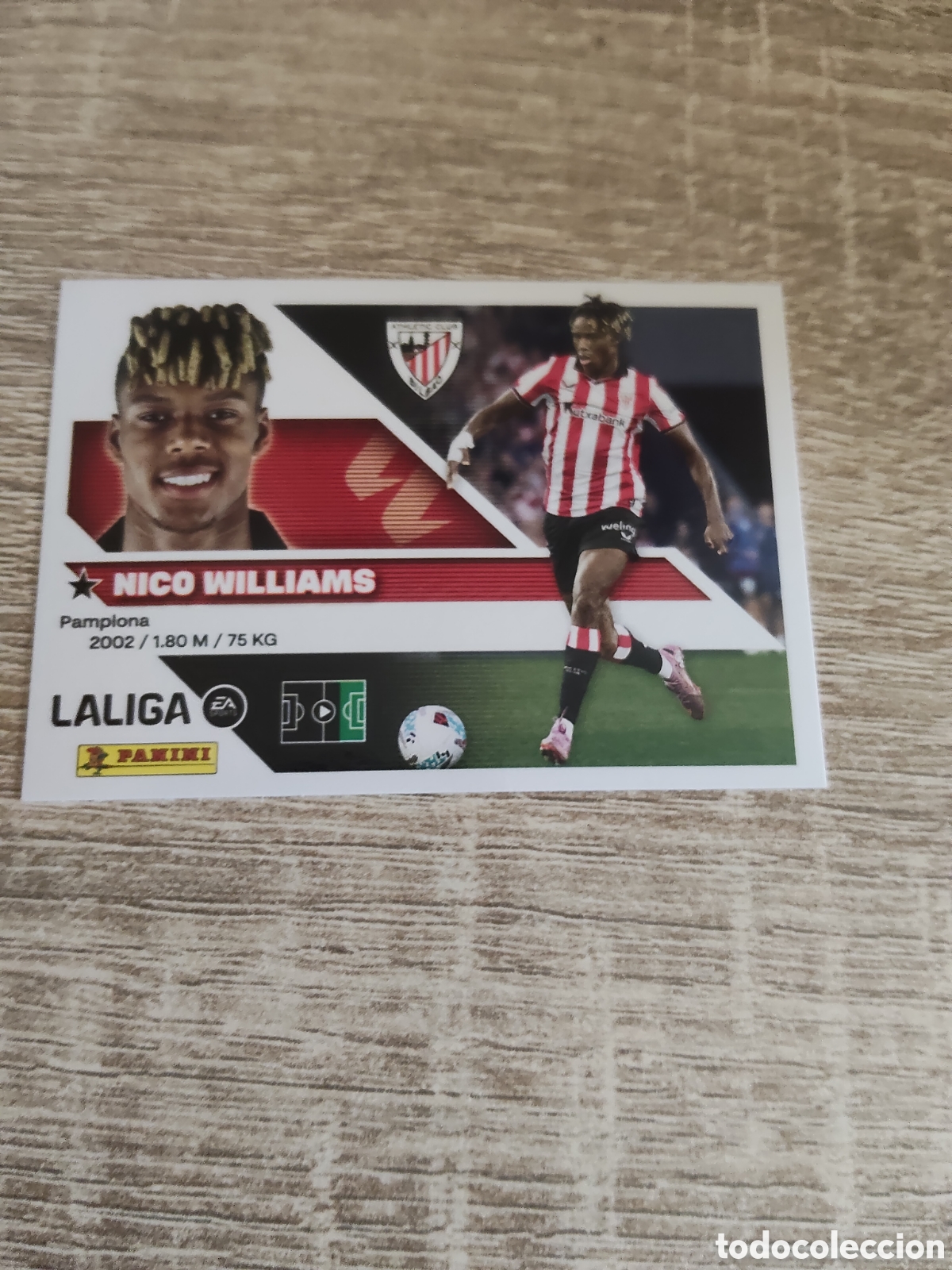 Cromos de f&uacute;tbol: Nico Williams Athletic de Bilbao liga 2026 2027 26 27 ediciones este